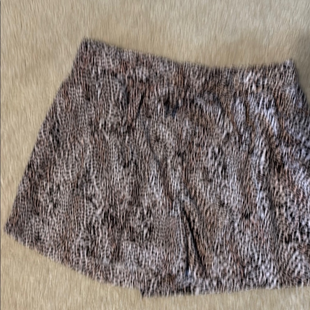 Animal Print Paper Waist Shorts
